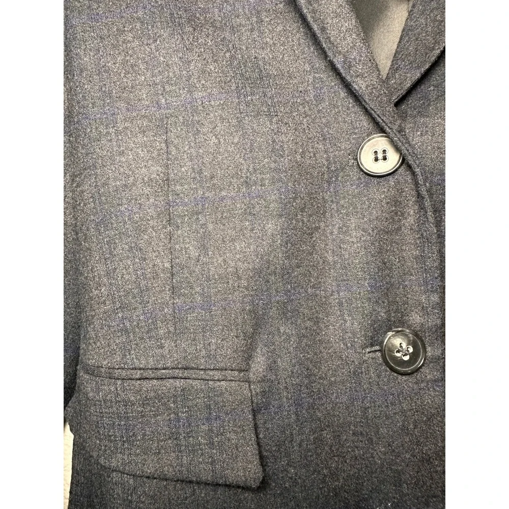 Theory Women's Charcoal Gray‎ Wool Blend Blazer Suit Jacket Size 10